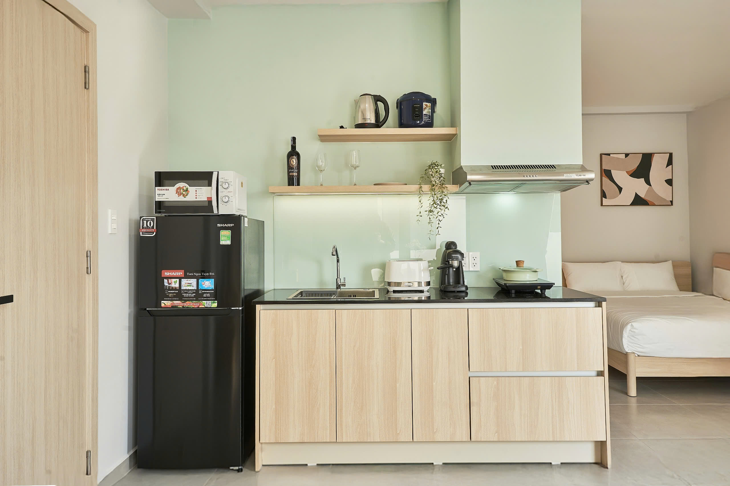 Kitchenette setup at Binh Duong